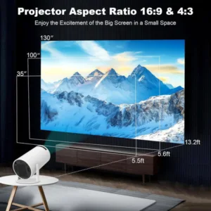 Home projector 4K portable LCD wireless wall projection for living room